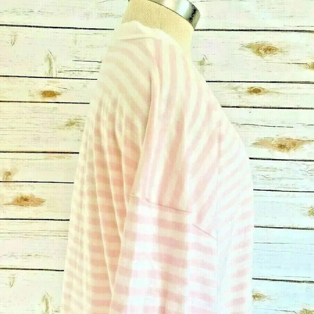 CURRENTS Women Long Sleeve Button Down Striped V-Neck Cardigan Top Size Medium - Picture 9 of 12